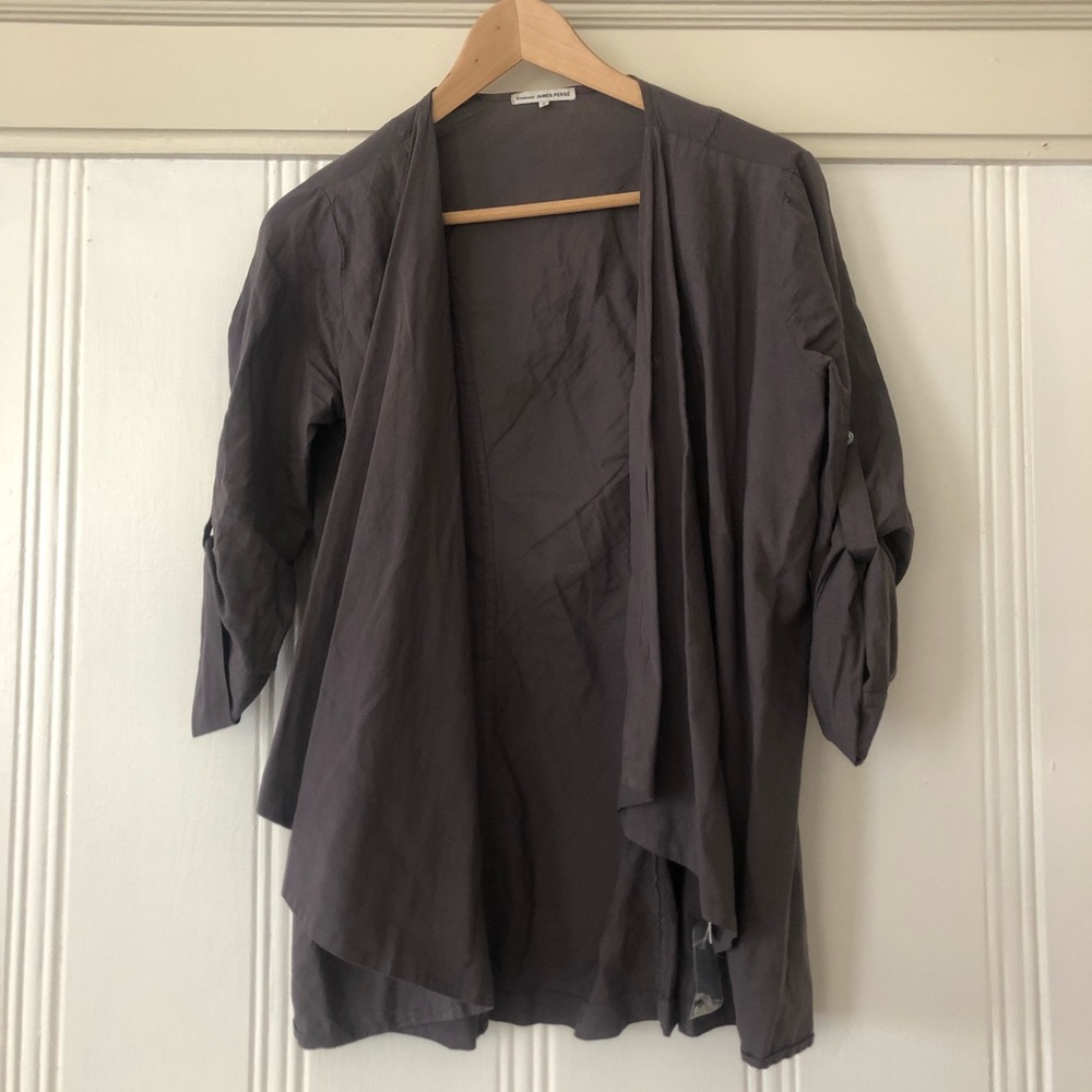 James Perse flowy gray cotton cardigan - size 2